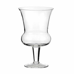Vase en verre avec Pied ø 11cm H20cm.  ++