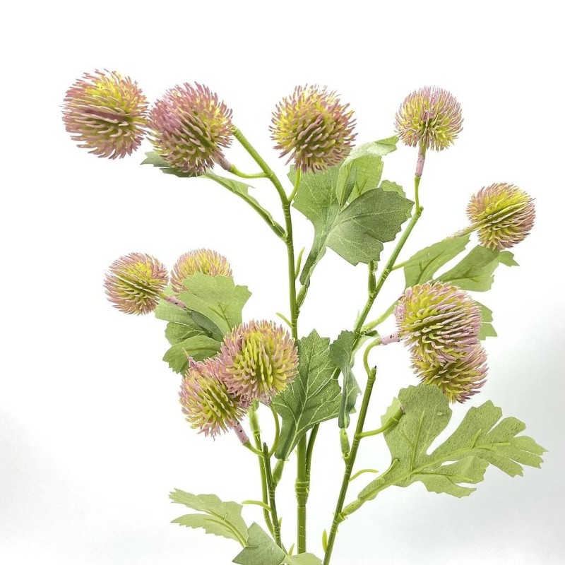 Chardon Artificiel | Chardon Vert & Rose | Grossiste Fleuristes