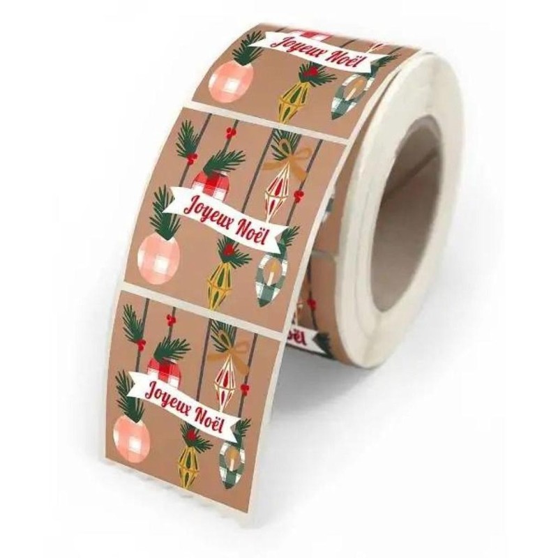 120 Autocollants Noël "Joyeux Noël" - 20 Feuilles, 60 Motifs - Pour Emballage Cadeaux, Décoration Fenêtre