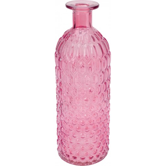 Vase bouteille en verre Elio - Set de 4 couleurs 25 cm