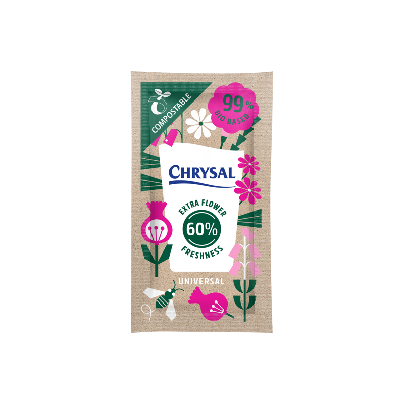 Carton de 500 sachets de conservateur de fleurs Chrysal - Sachet Compostable + Carton de 500 sachets de conservateur de fleurs Chrysal - Sachet Compostable +