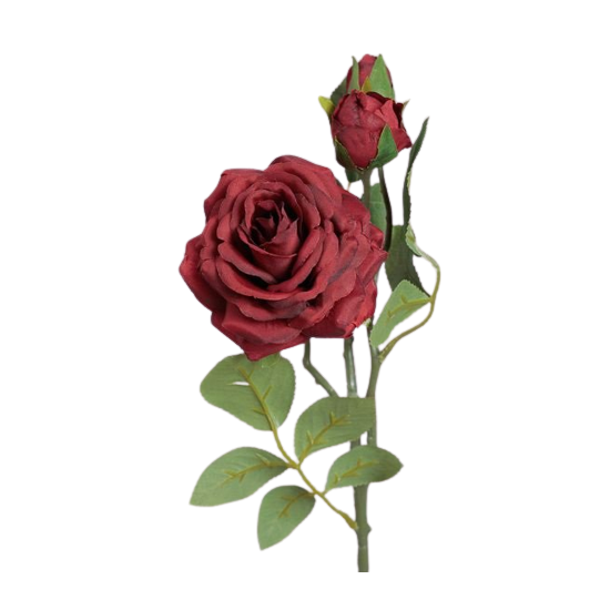 Rose artificielle Rouge 47 cm