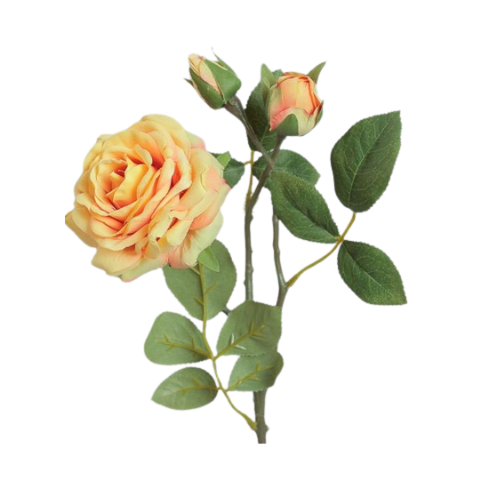 Rose artificielle orange 47 cm