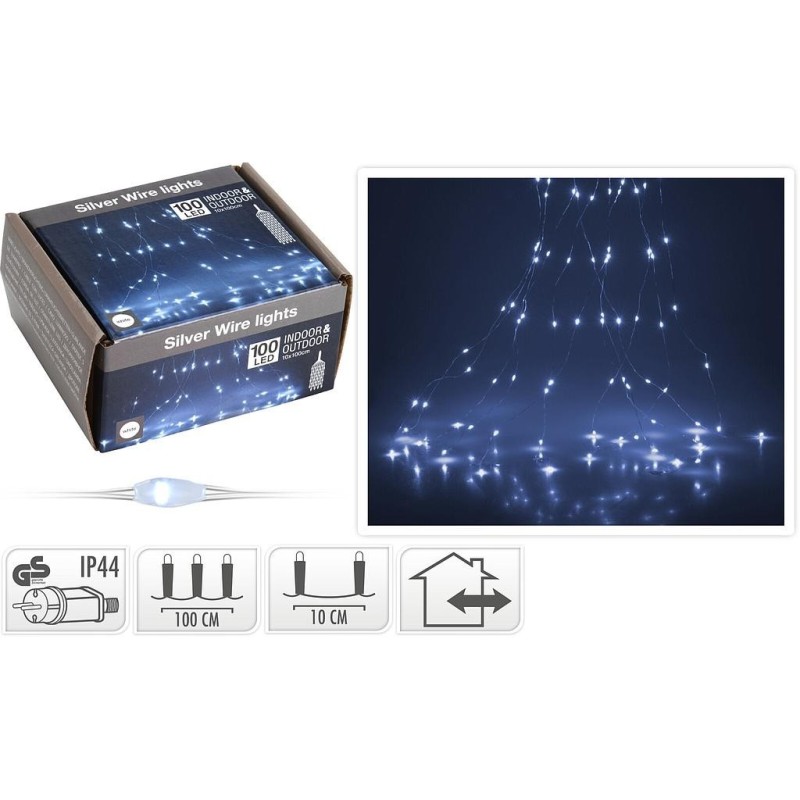 Rideau Lumineux Argent 100 microled Rideau Lumineux Argent 100 microled