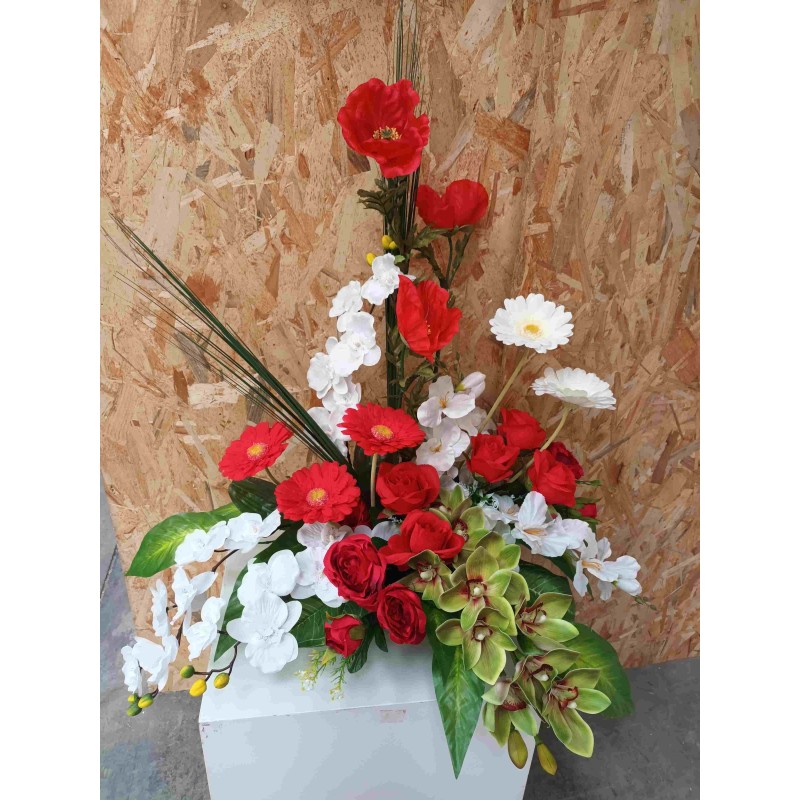 Composition deuil | Fleurs Artificielles | Fait main en France Composition deuil | Fleurs Artificielles | Fait main en France