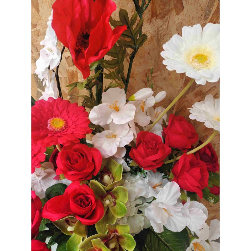 Composition deuil | Fleurs Artificielles | Fait main en France Composition deuil | Fleurs Artificielles | Fait main en France