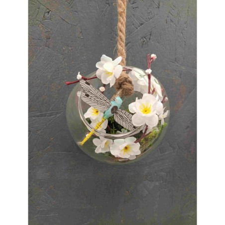 Demi sphère en verre à suspendre ø12cm H9,5cm ++