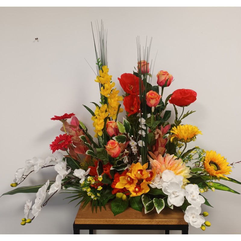 Devant de tombe | Fleurs Artificielles | Fait main en France