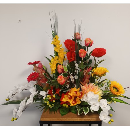 Devant de tombe | Fleurs Artificielles | Fait main en France