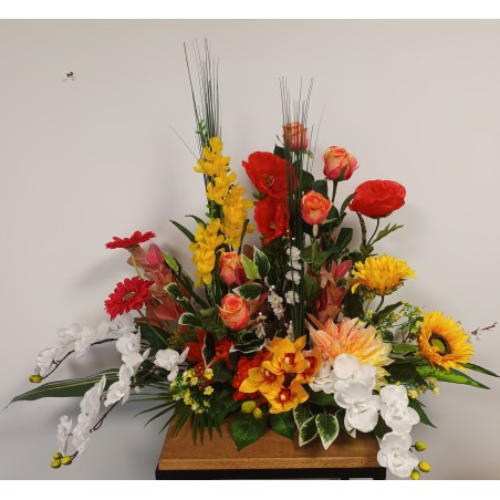 Devant de tombe | Fleurs Artificielles | Fait main en France