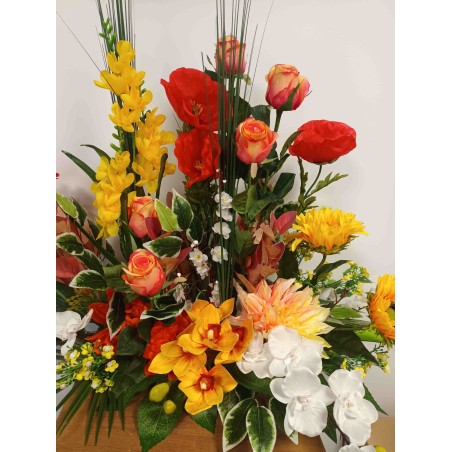 Devant de tombe | Fleurs Artificielles | Fait main en France