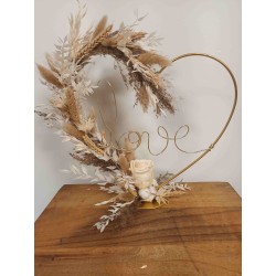 Coeur à poser de Fleurs Séchées | Grossiste fleuristes | Qualité prix