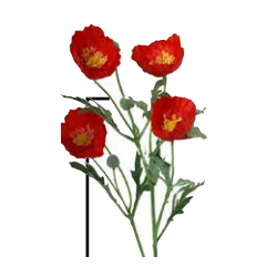 Coquelicot artificiel | Fleurs artificielles | Grossiste Fleuristes