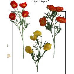 Coquelicot artificiel | Fleurs artificielles | Grossiste Fleuristes