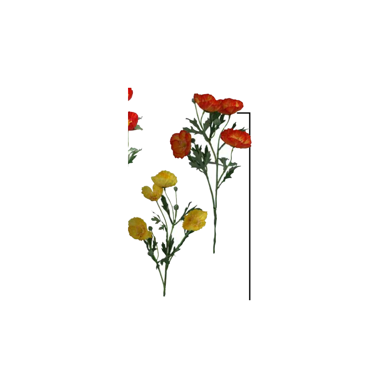 Coquelicot artificiel | Fleurs artificielles | Grossiste Fleuristes