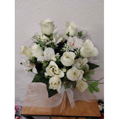 Bouquet Rond Artificiel | Grossiste Pompes Funèbres | Artisanat