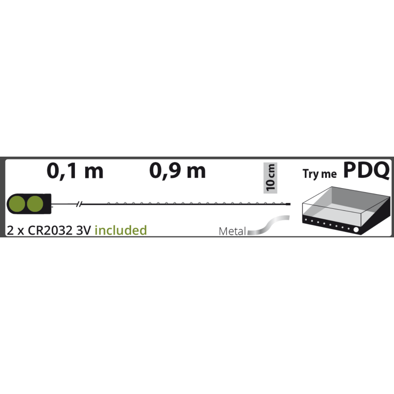 Guirlande Lumineuse 1m - Piles plates incluses Guirlande Lumineuse 1m - Piles plates incluses