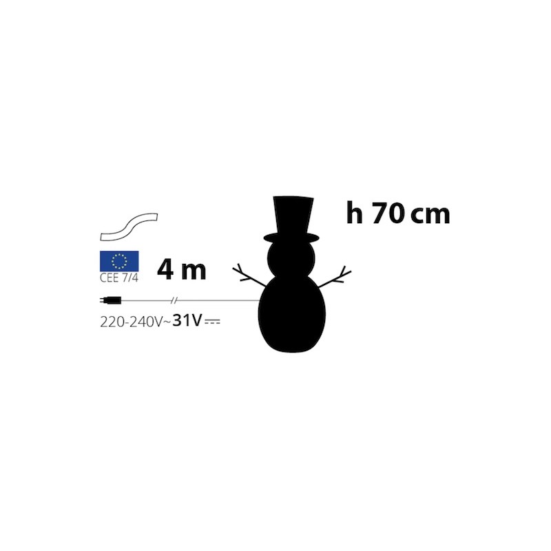Bonhomme de neige Lumineux | Déco de Noël | Grossiste déco Bonhomme de neige Lumineux | Déco de Noël | Grossiste déco