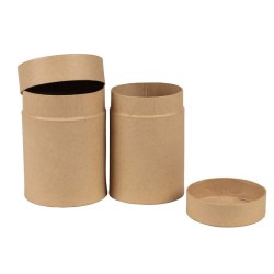 Boite ronde en kraft à personnaliser