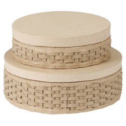 Boite ronde en kraft à personnaliser