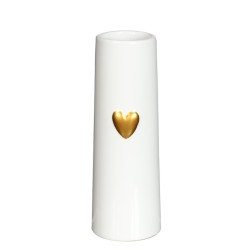 Vase Blanc Céramique Coeur | Grossiste Fleuriste | Pas cher