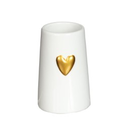 Vase Blanc Céramique Coeur | Grossiste Fleuriste | Pas cher