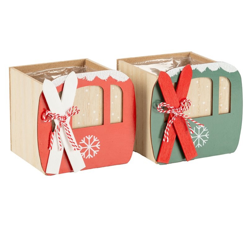 Cache Pot CABINE SKI | Grossiste Fleuriste | Artiflor