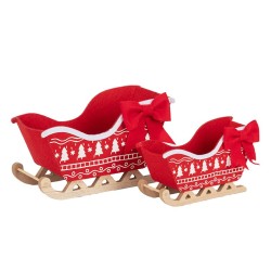 Déco de Noël | Traineau rouge | Grossiste déco