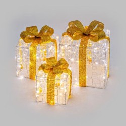 Paquets cadeaux lumineux 3D | Déco de Noël | Grossiste