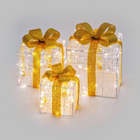 Paquets cadeaux lumineux 3D | Déco de Noël | Grossiste