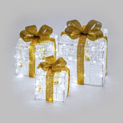 Paquets cadeaux lumineux 3D | Déco de Noël | Grossiste