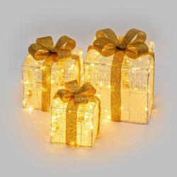 Paquets cadeaux lumineux 3D | Déco de Noël | Grossiste