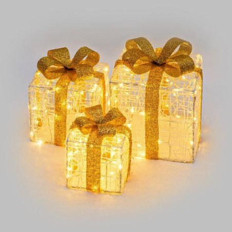 Paquets cadeaux lumineux 3D | Déco de Noël | Grossiste