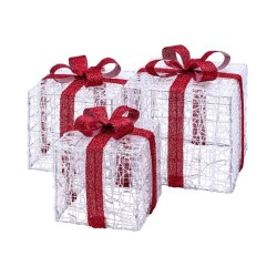Paquets cadeaux lumineux 3D | Déco de Noël | Grossiste