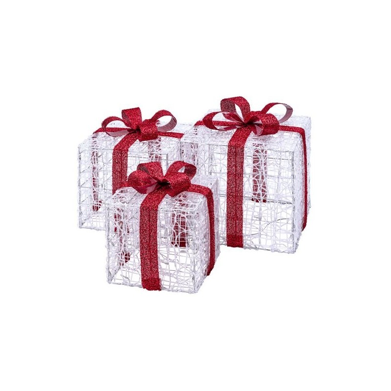Paquets cadeaux lumineux 3D | Déco de Noël | Grossiste