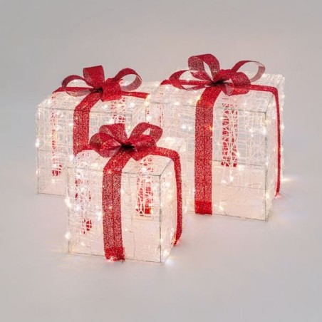 Paquets cadeaux lumineux 3D | Déco de Noël | Grossiste