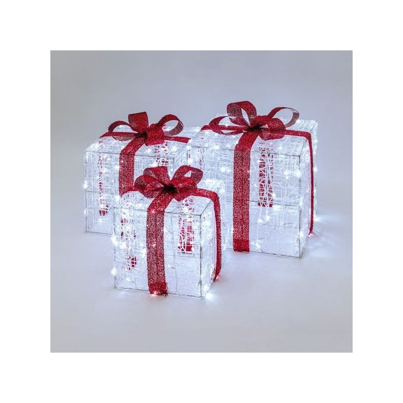 Paquets cadeaux lumineux 3D | Déco de Noël | Grossiste