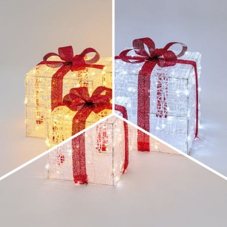 Paquets cadeaux lumineux 3D | Déco de Noël | Grossiste