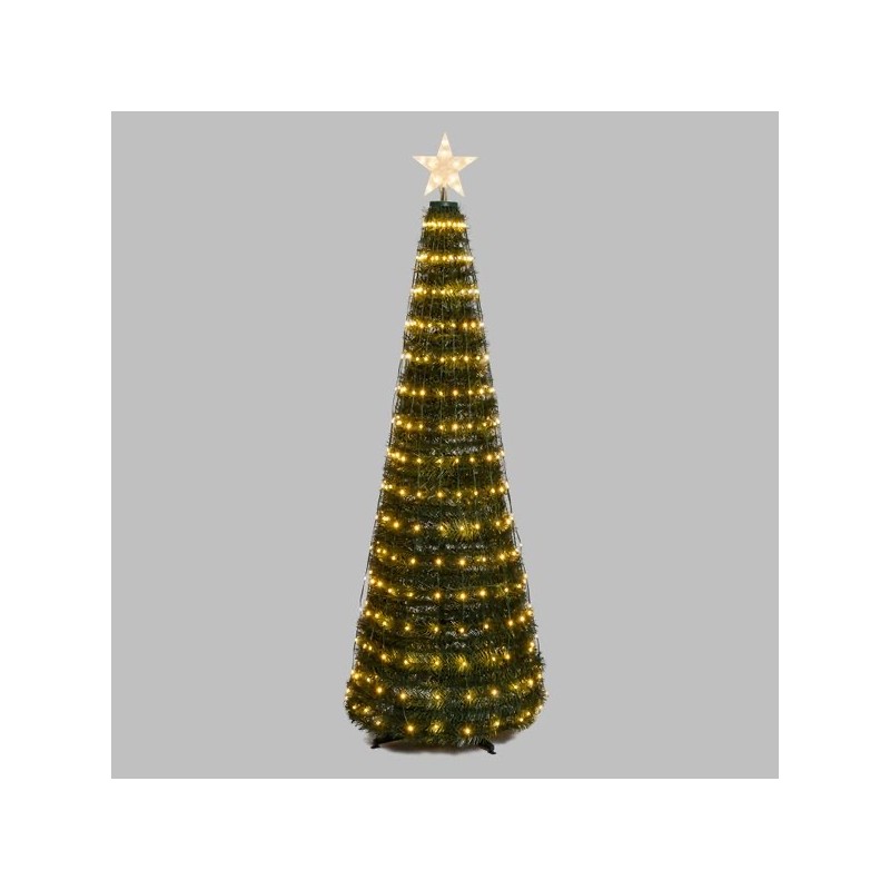 Sapin lumineux Pixel LED pliable blanc chaud et froid | Artiflor