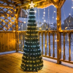 Sapin lumineux Pixel LED pliable blanc chaud et froid | Artiflor