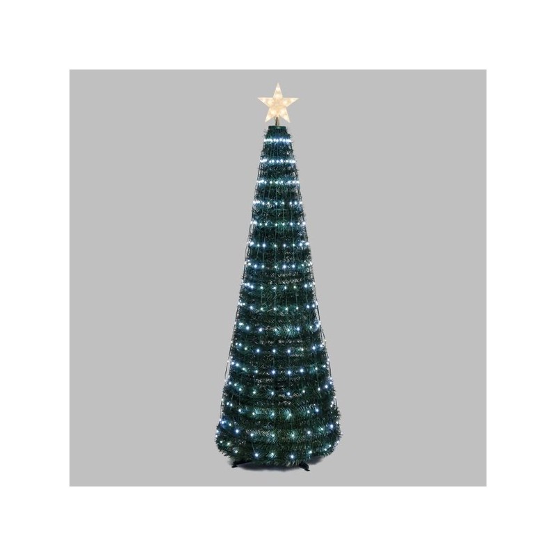 Sapin lumineux Pixel LED pliable blanc chaud et froid | Artiflor