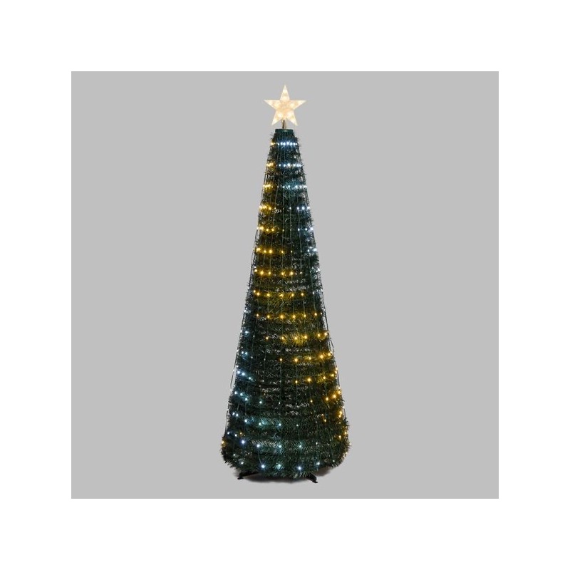 Sapin lumineux Pixel LED pliable blanc chaud et froid | Artiflor