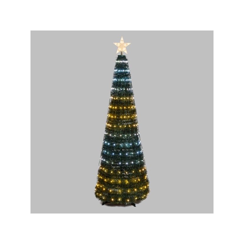 Sapin lumineux Pixel LED pliable blanc chaud et froid | Artiflor