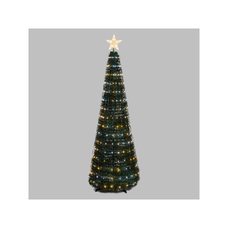 Sapin lumineux Pixel LED pliable blanc chaud et froid | Artiflor