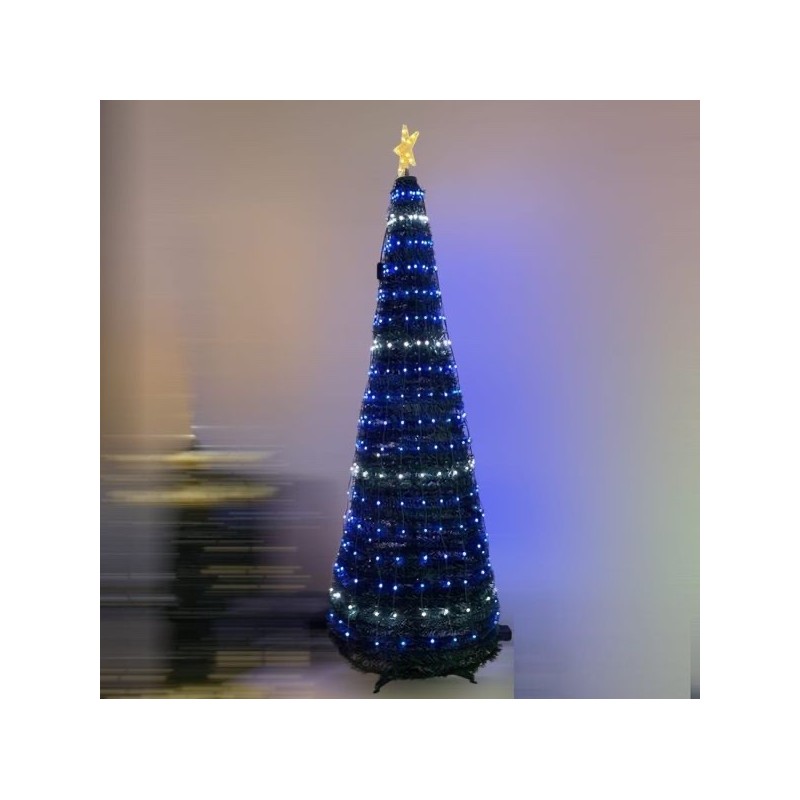 Sapin lumineux Pixel LED pliable blanc chaud et froid | Artiflor