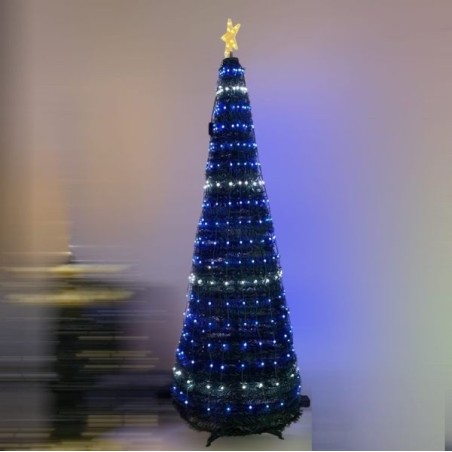 Sapin lumineux Pixel LED pliable blanc chaud et froid | Artiflor