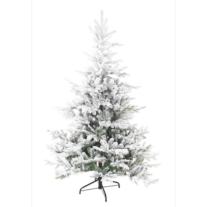 Sapin de Noël artificiel enneigé vert et blanc | Artiflor
