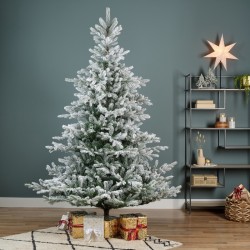 Sapin de Noël artificiel enneigé vert et blanc | Artiflor