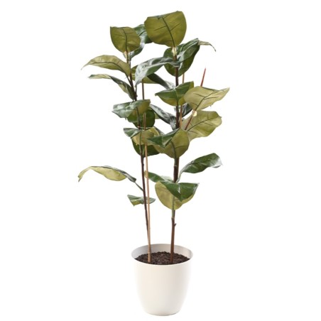 Ficus elastica artificiel 113 cm en pot | Artiflor
