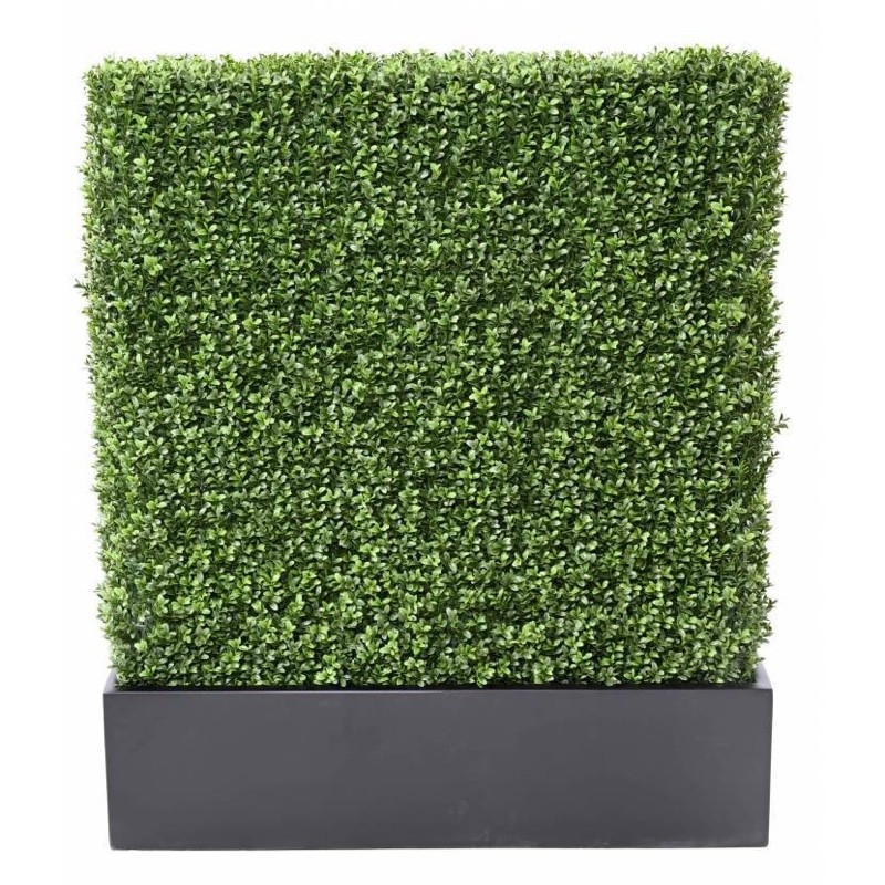 Haie de buis artificielle sur structure métal | Artiflor